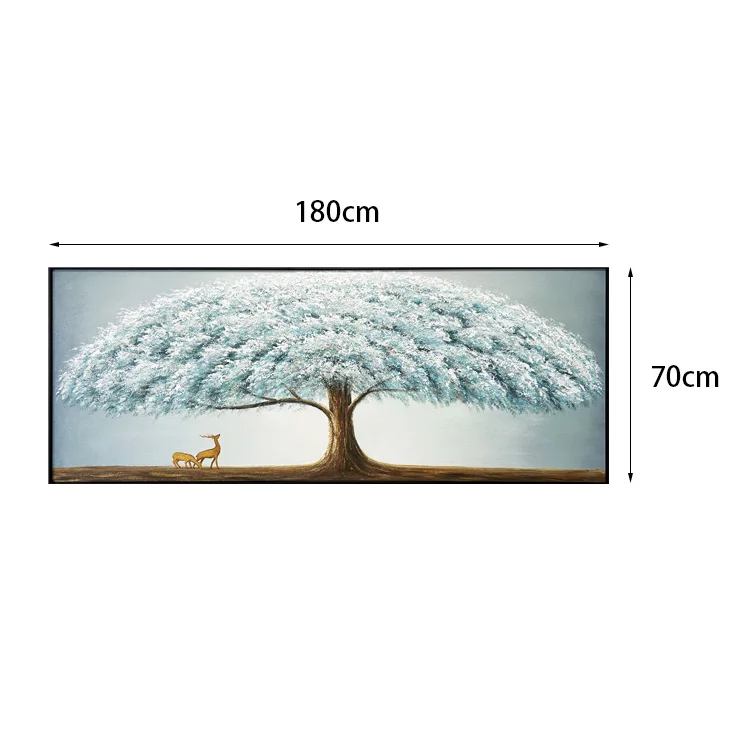 Wholesale 180X70CM 100% Hand Painted Living Room Home Decor Gift Abstract decoration Tree oil painting