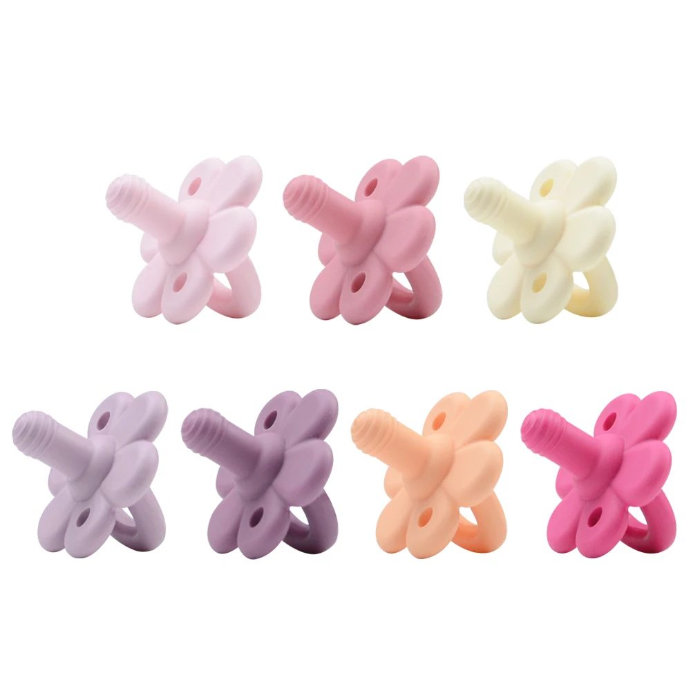 Food Grade Silicone Gel Flower Shape Pacifier Soft  Breathable Design Newborn Baby pacifier