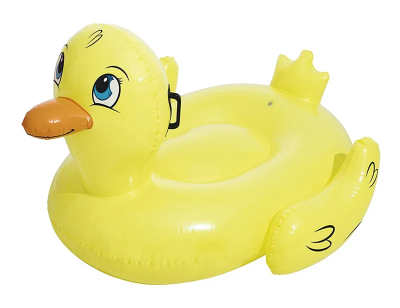 Bestway 41102 Children Inflatable Yellow Duck Rider Fun Pool Floats for Kids
