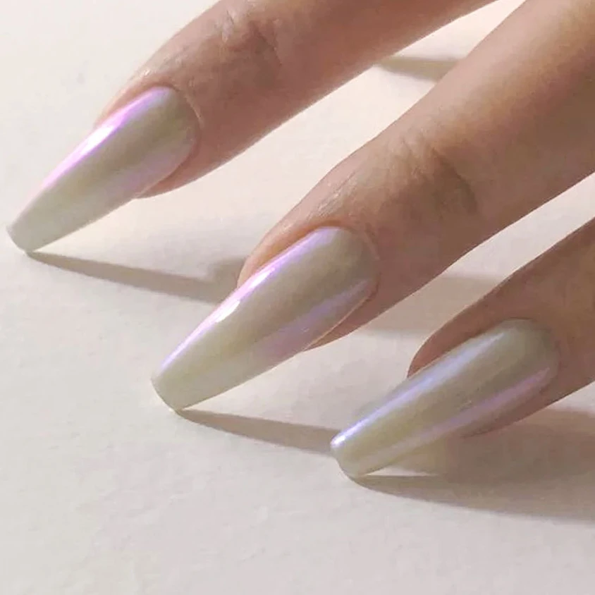 Medium-Long Wearable Nails Dreamy Purple French False Nails with Heart-Shaped Diamond Accents for Sweet Romance