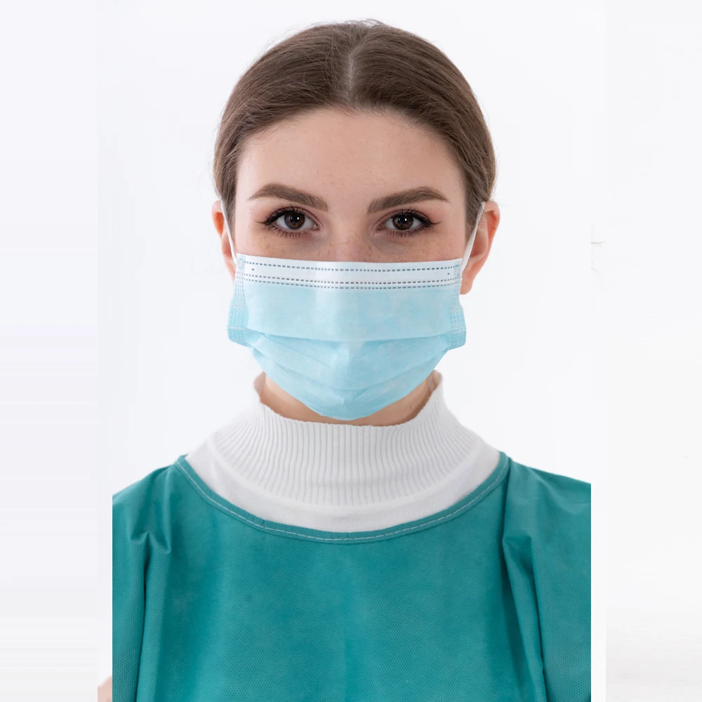 Masker 3ply Non Woven Tapabocas Earloop Medical Face Mask Surgical 3 Ply Disposable Facemask En 14683 Surgical Masks Cubre Bocas