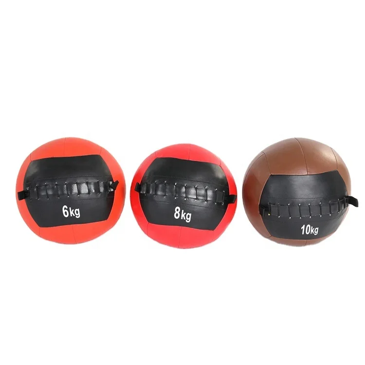 Мяч из ПУ кожи с ручками для тренировок, мяч для фитнеса с наполнением песком