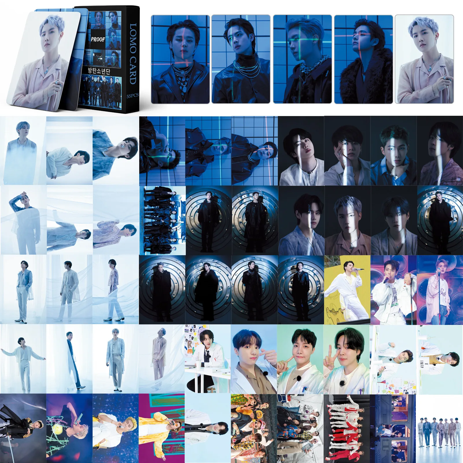 Wholesale Kpop Idol 55Pcs/Set Lomo Card Bangtan Boys PROOF SUGA JIMIN New Photo Card
