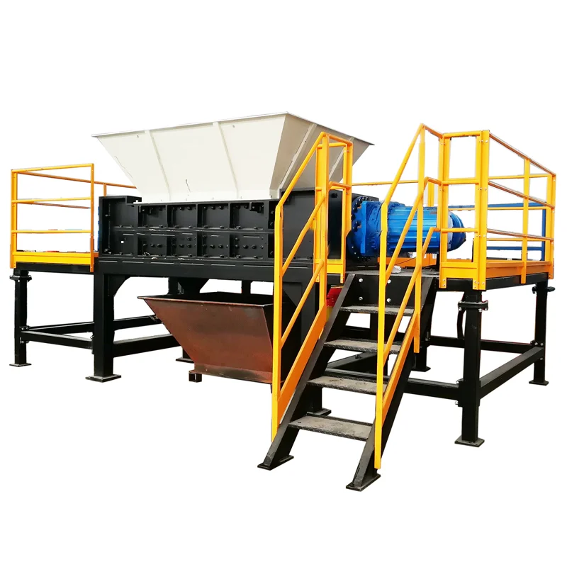 High quality and high efficiency waste tyre recycling machine waste disposal tire shredder