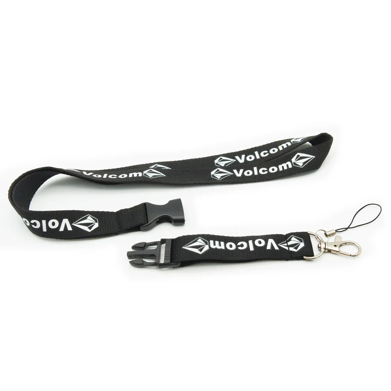 Volcom Neck Lanyard Keys ID Holder Strap Cell Phones Cameras Bags Accessories Detachable Lanyards with Quick Release Buckle
