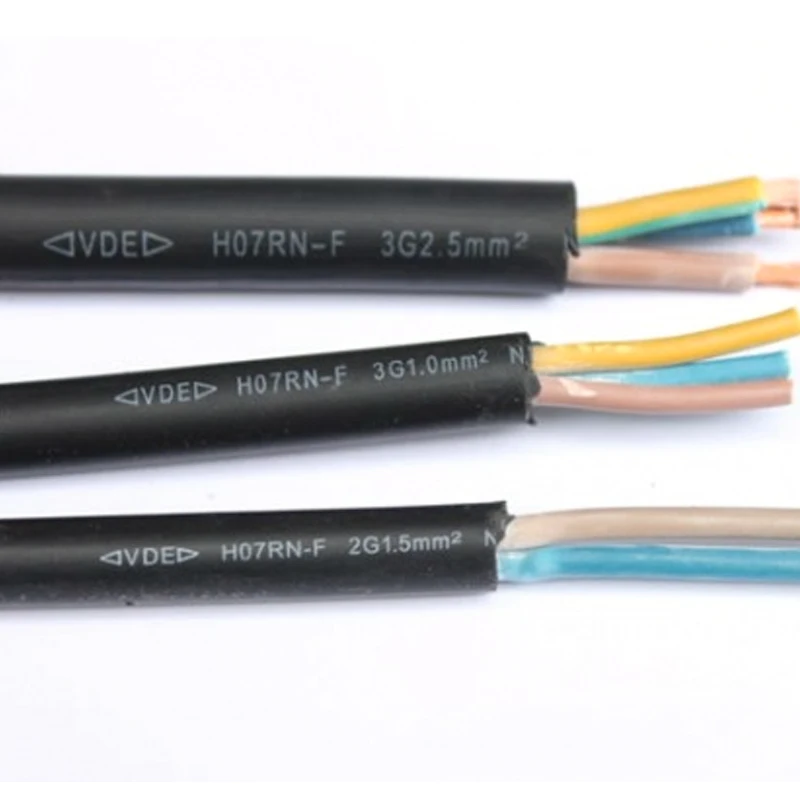Factory Price H03RN-F H05RN-F H07RN-f VDE Power 3X1.5 3X2.5 3X3.5 mm2 Flexible Flat Rubber Electrical Cable