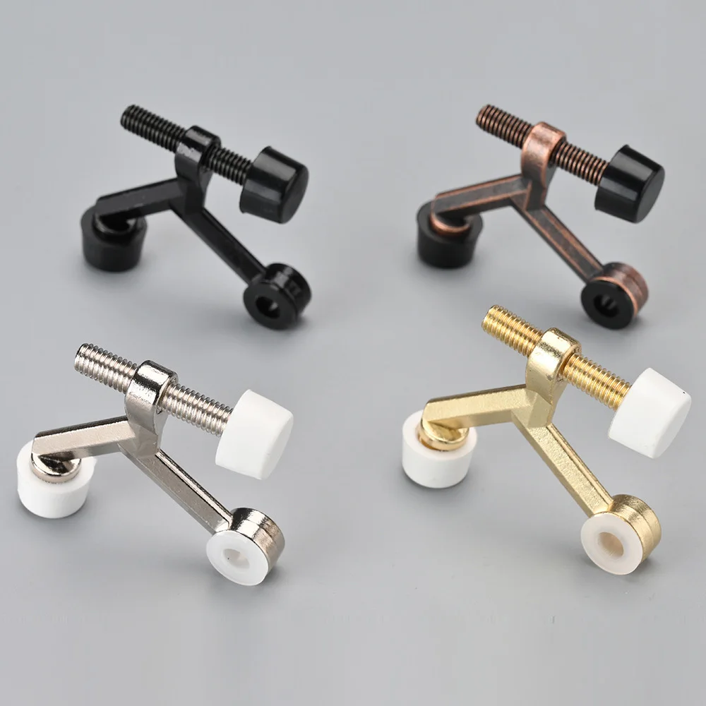 Popular American Style Easy Install Zinc Alloy Black Door Hinge Stops for Top of Door