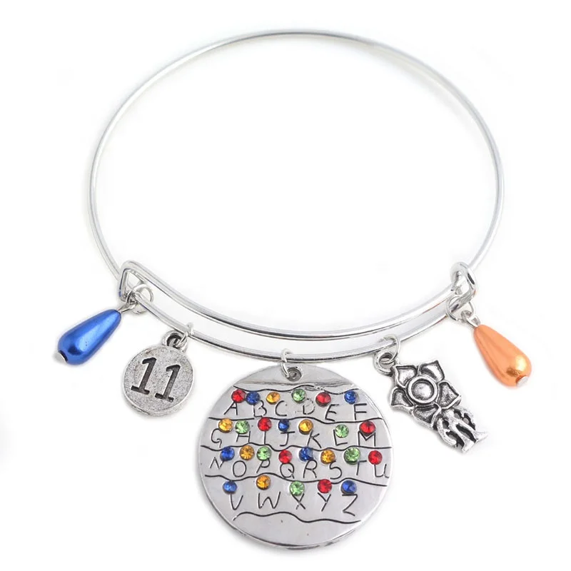 stranger things Letter Alloy Bracelet Strange Town Bracelet