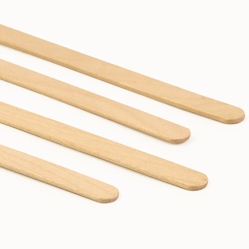 Eco-Friendly  114mm Wooden Ice Lolly Pop Sticks for Ice Cream round