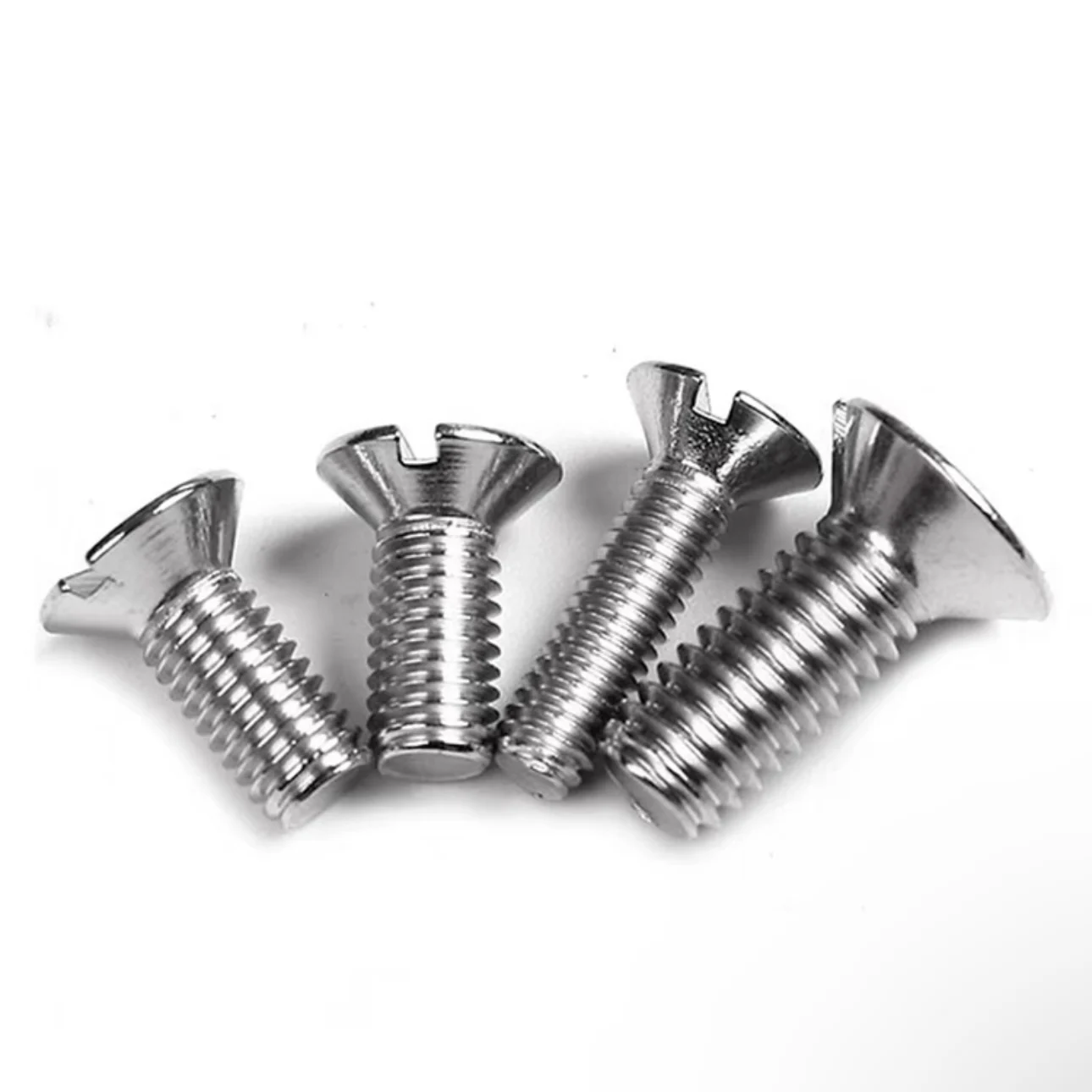 DIN963 304 316 Stainless Steel Bronze Copper M1.6-M10 Slotted Flat Countersunk Head Machine Screws