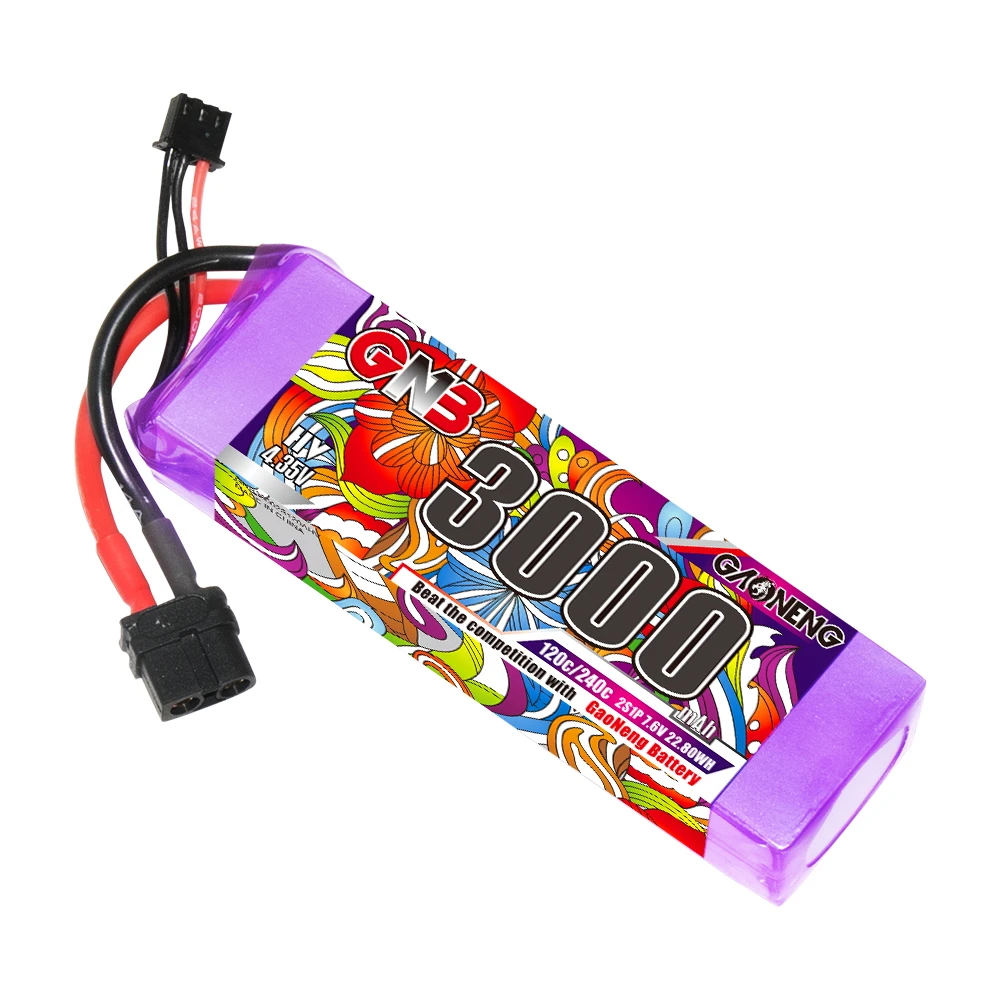 GNB GAONENG 2S 3000mAh 7.6V 120C RC LiPo battery HV LiHV High Voltage Discharge Air Wing Dones Helicopter RC Car Boat Hobbies