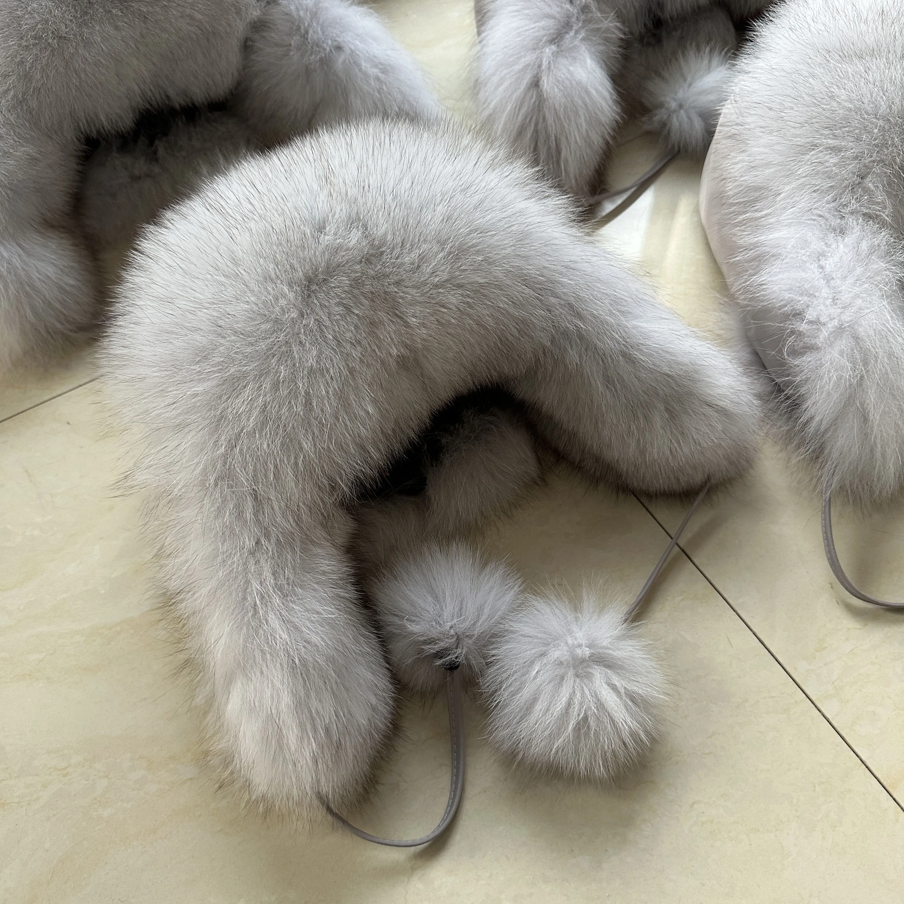 Trendy Thicken Warm Russian Style Real Fox Fur Hat  Winter Unisex Ushanka Trapper Bomber Hats With Fur Plush Earflap