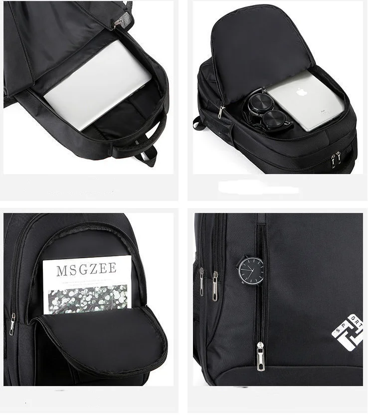 Custom Logo Business Travel Bags Waterproof School Bagpack Large Capacity Laptop Bags for Men Oxford Polyester Student Backpack