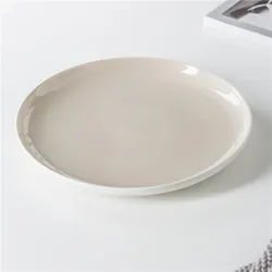 Modern minimalism style round home and hotel dish ceramic plate white plate ceramic