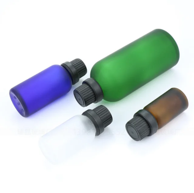 Sell 20ml30ml50ml blue glass bottle frosted blue eyedropper glass bottle gold silver eyedropper lid screw cover and inner plug