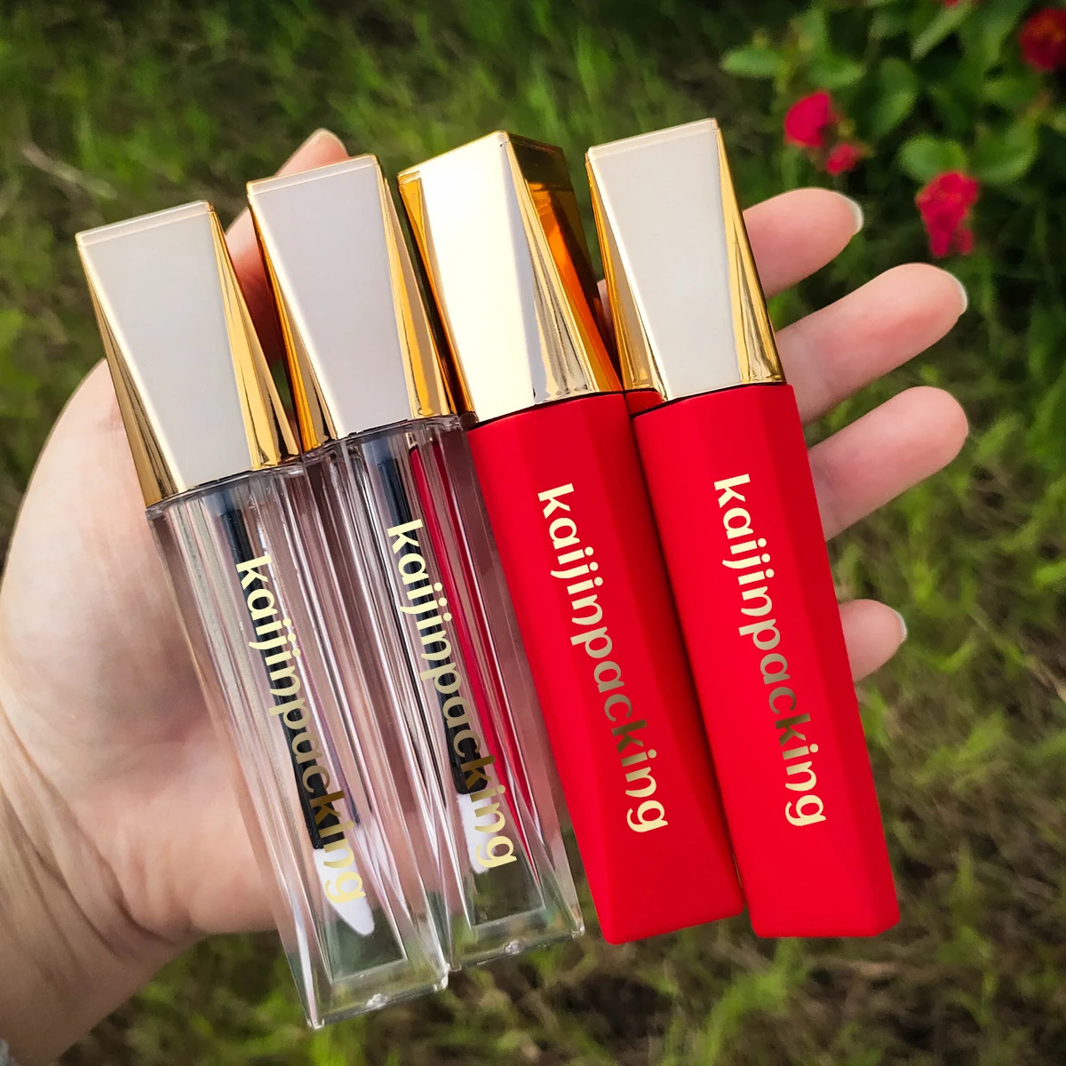 New Design Clear White Custom Lip Gloss Tubes Wholesale Round Lipgloss Tubes Lip Balm Container