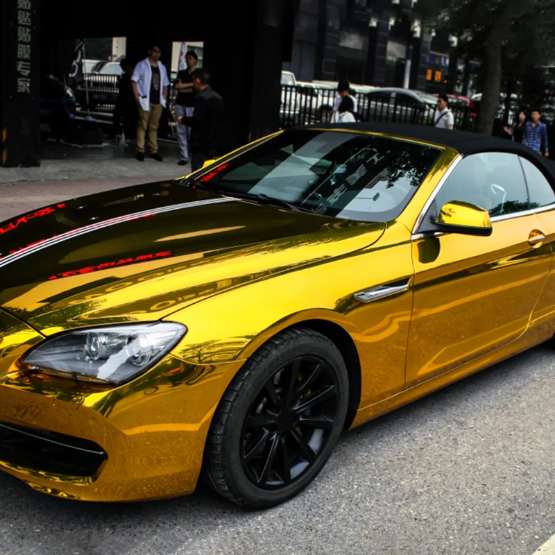 Worth Buying car vinyl film chameleon car tint film vinyl film gold chrome car