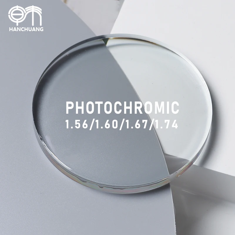 High Quality Blue Cut Dark Photochromic UV420 EMI Coating 1.56 Photo Gray Aspheric Protect Eyes Super Hydrophobic Optical Lenses