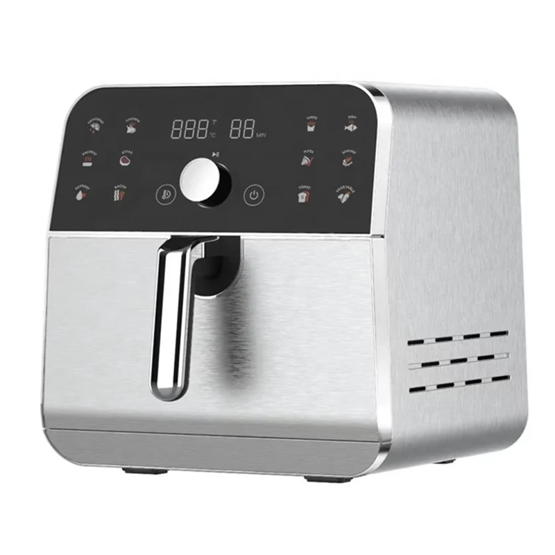 Professional Air Fryer Xxl 2000W Whole Body Stainless Steel Full Cover air Flyer 7L 8L 9L 10L Square Air Fryer Digital