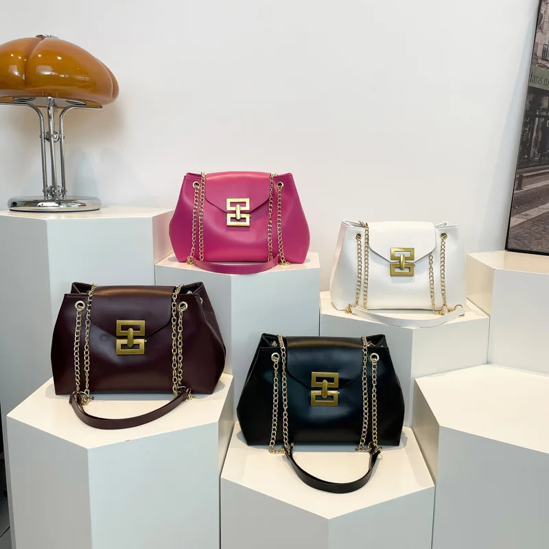 2024 Bags Women Handbags Ladies Wholesale Single Strap PU Lining Fashionable Shoulder Bag Popular Design Purses For Women Daily