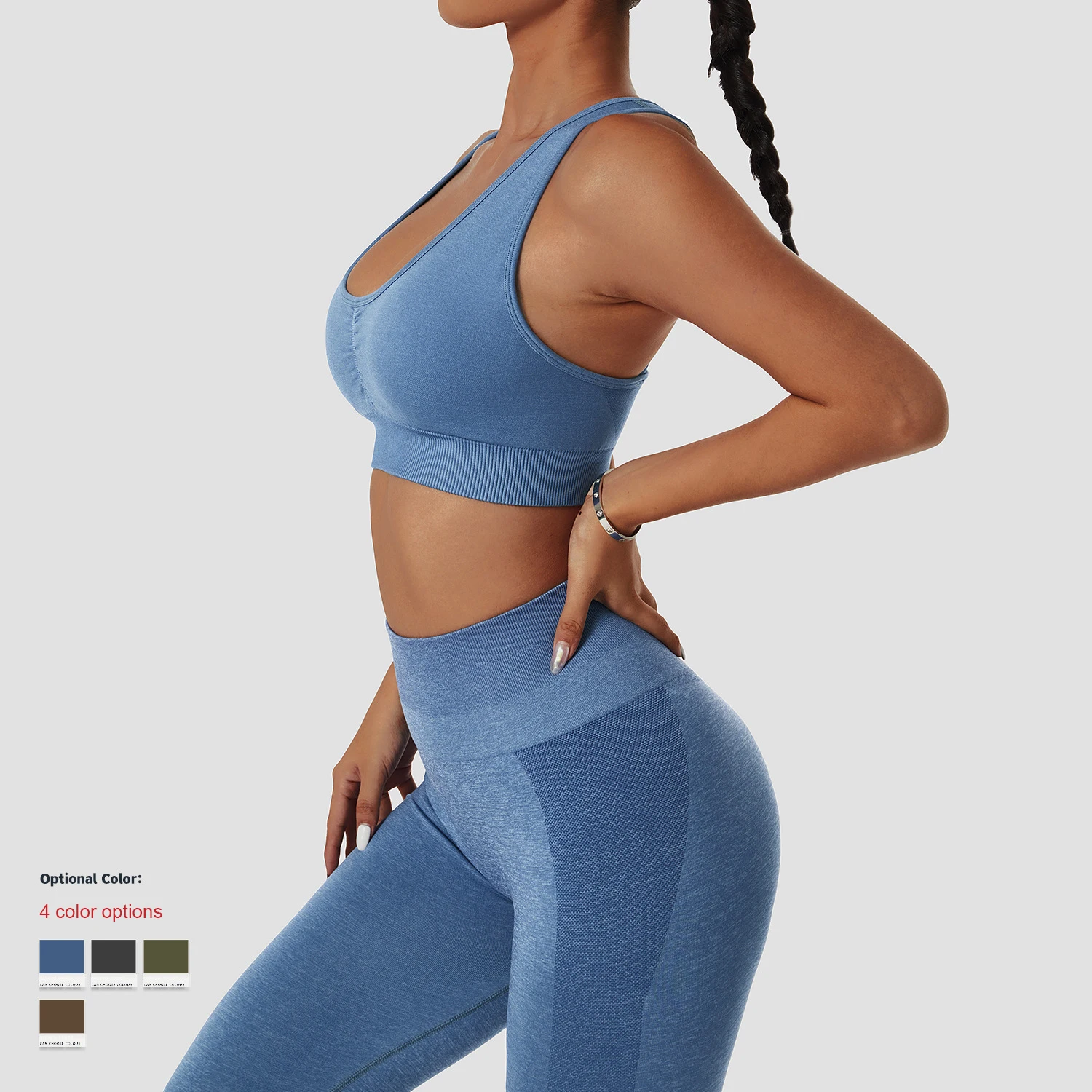 Wholesale Ropa Deportiva Custom 2 Piece Sport Wear Sets Women Yoga Clothing High Waist Gym Fitness Workout Leggings Yoga Set