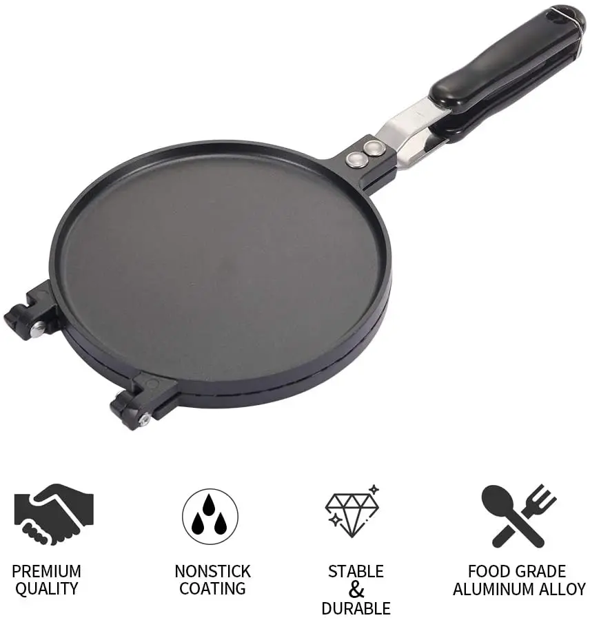  Nonstick Egg Roll Maker Double Sided DIY Ice Cream Pancake Crispy Cone Omelet Mold Press