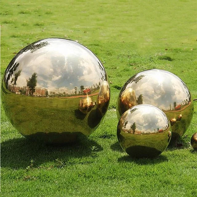 Stainless Steel Hollow Metal Balls for Garden Art and Crafts Elegant Ornaments for Outdoor Decor