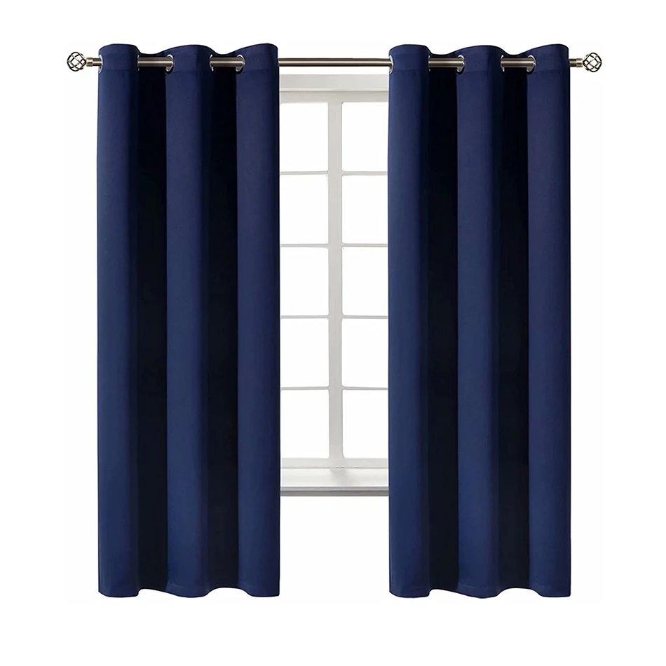 Blackout Curtains for Bedroom - Grommet Thermal Insulated Room Darkening Curtains for Living Room, Set of 2 Panels