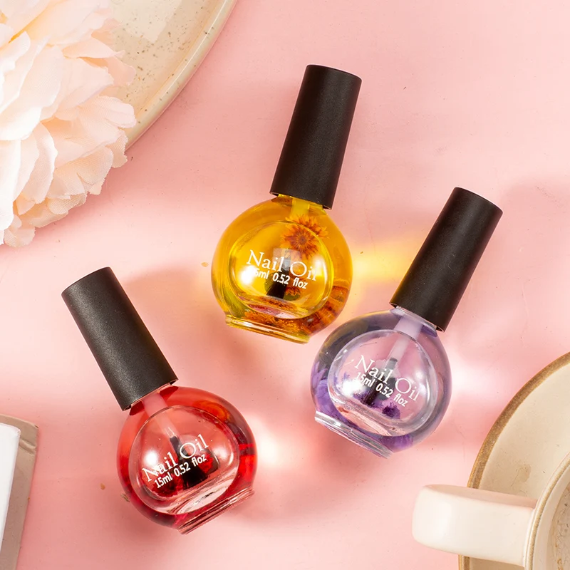 Dry Flower Nail Treatment Revitalizer Oil Nail Polish Nourish Skin Protector Nail Nutrition Cuticle Oil Pen