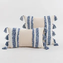 Innermor  Handmade Moroccan Home Decoration Boho Tufted Throw pillow cover luxury striped  Geo Modern Cushions