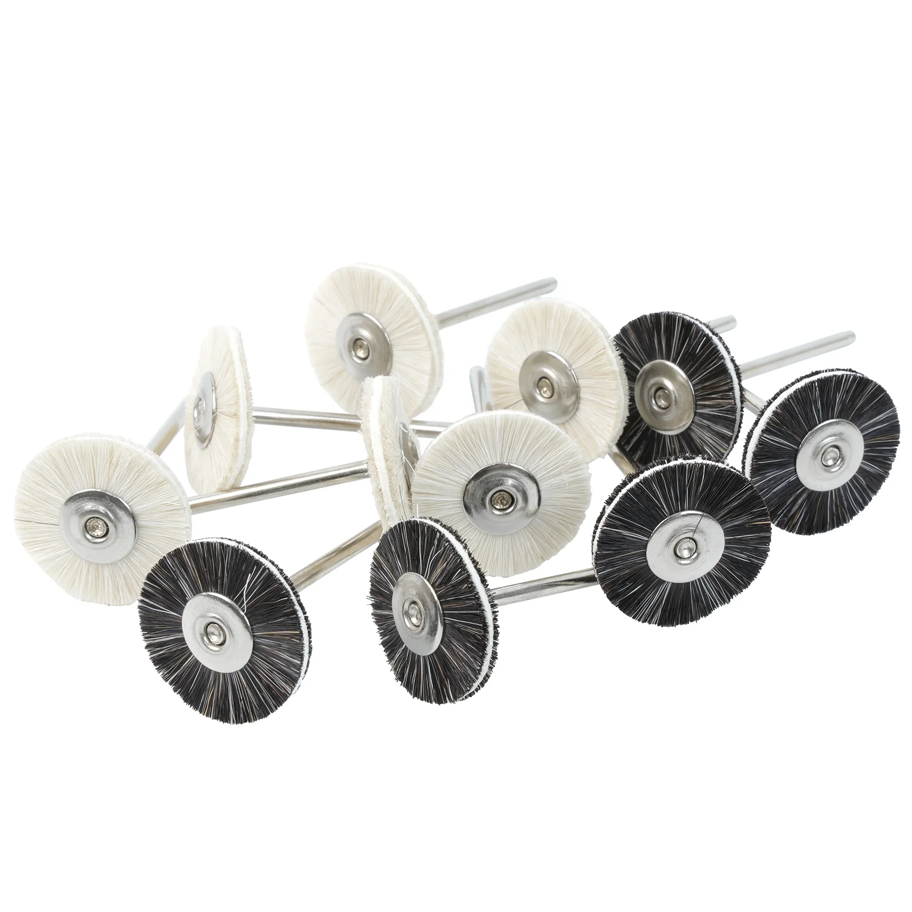 Dental Tools Lab Polishing Brush Chamois Grey White Soft Goat Hair Rotary Low Speed HP Shank 2.35mm Dentist