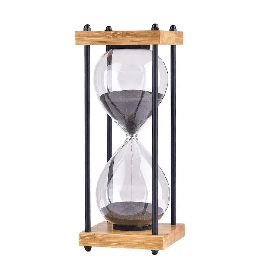 Wooden Frame Hourglass Sand Timer 30 Minutes Creative Hourglass Ornament Home Decoration