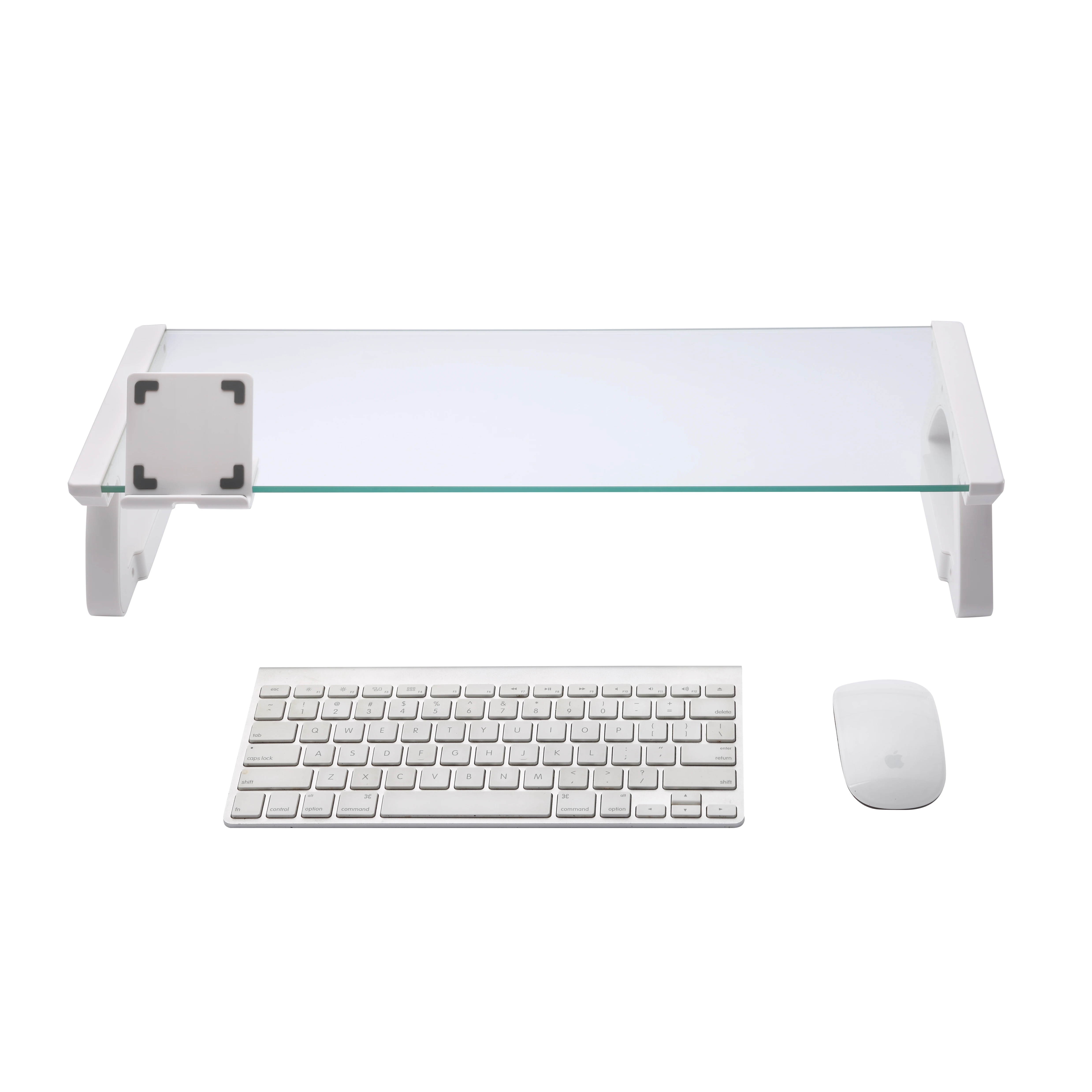 Tempered Glass Smart Computer Monitor and Laptop Riser Stand with Phone Holder with USB Hub