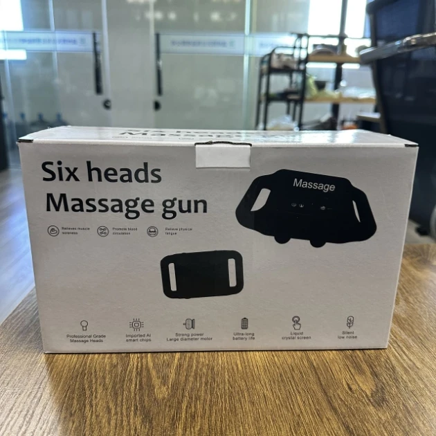 High Quality Massage Gun Best Budget Muscle Fascia Relaxation Six Heads Fascia Gun With 6 Modes And 20-speed Adjustment