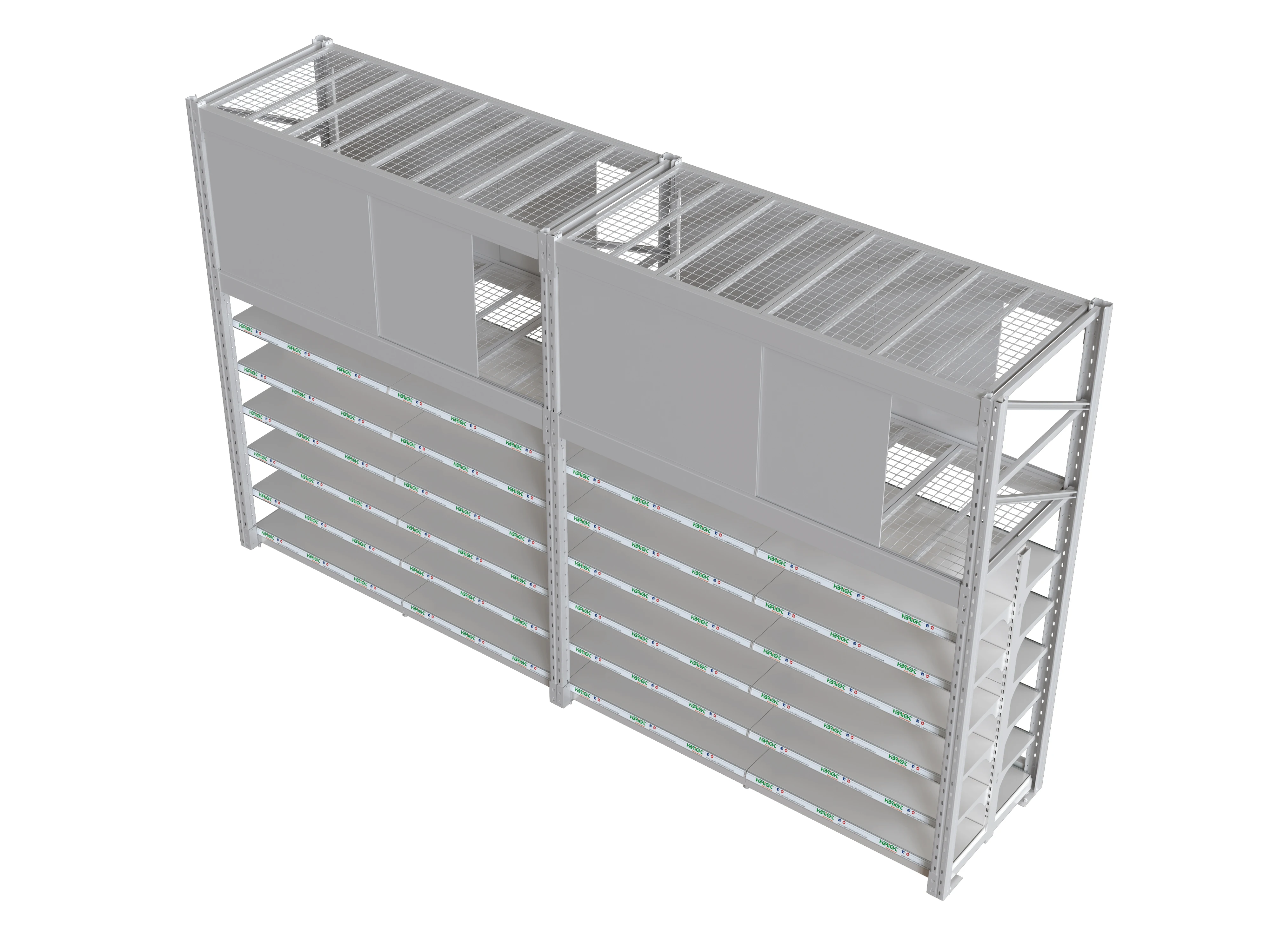 Heavy duty shelves with top storage
