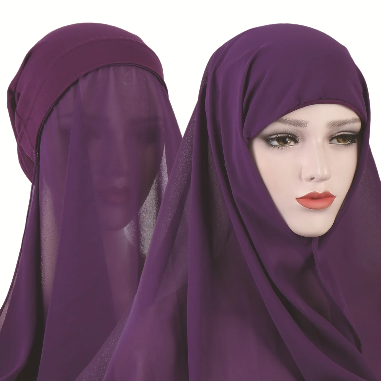 SC-183 Solid Wrinkle Cotton Muslim Scarf Women Hijab Wrap Plain Crinkle Stole Shawls Muslim Chiffon Hijab Scarf