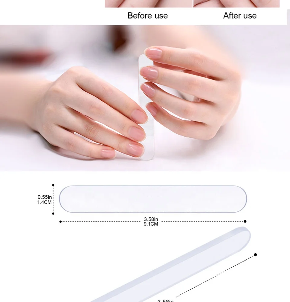 Yaeshii Nai File  Durable Transparent Nail Art Manicure Tool Buffer File Set Nail Polishing Grinding Files