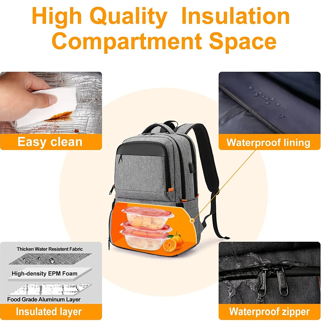 Lunch Backpack Cooler Lightweight Backpack For Picnic Insulated Cooler Bag Food Delivery Bag