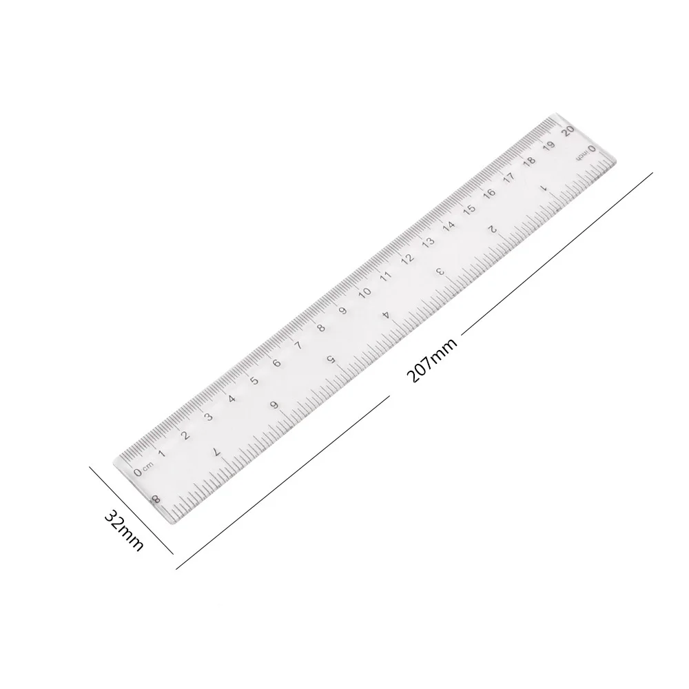 Распродажа, модная офисная канцелярская и школьная Канцелярия, пластиковая прозрачная линейка, Простая прямая Линейка для измерения