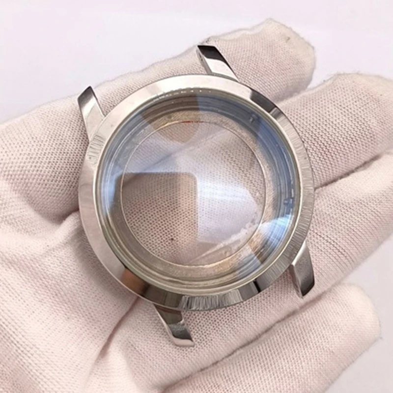 Factory production stainless steel case accessories silver waterproof watch case wholesale