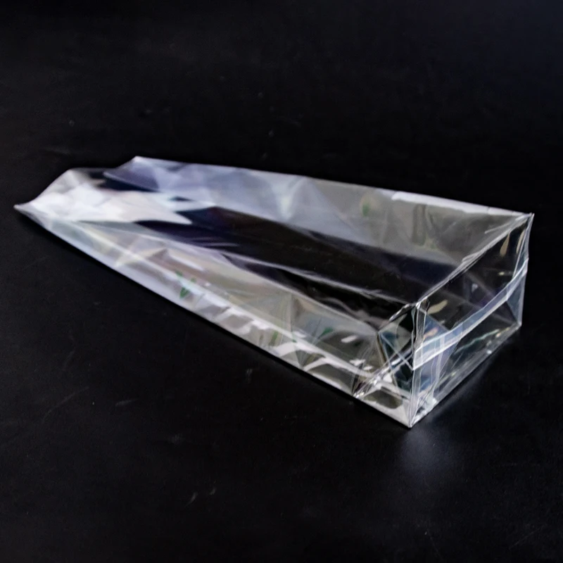 Recycled plastic packaging bag candy bread food clear block bottom pouch square bottom bag opp cello gusset square bottom bag
