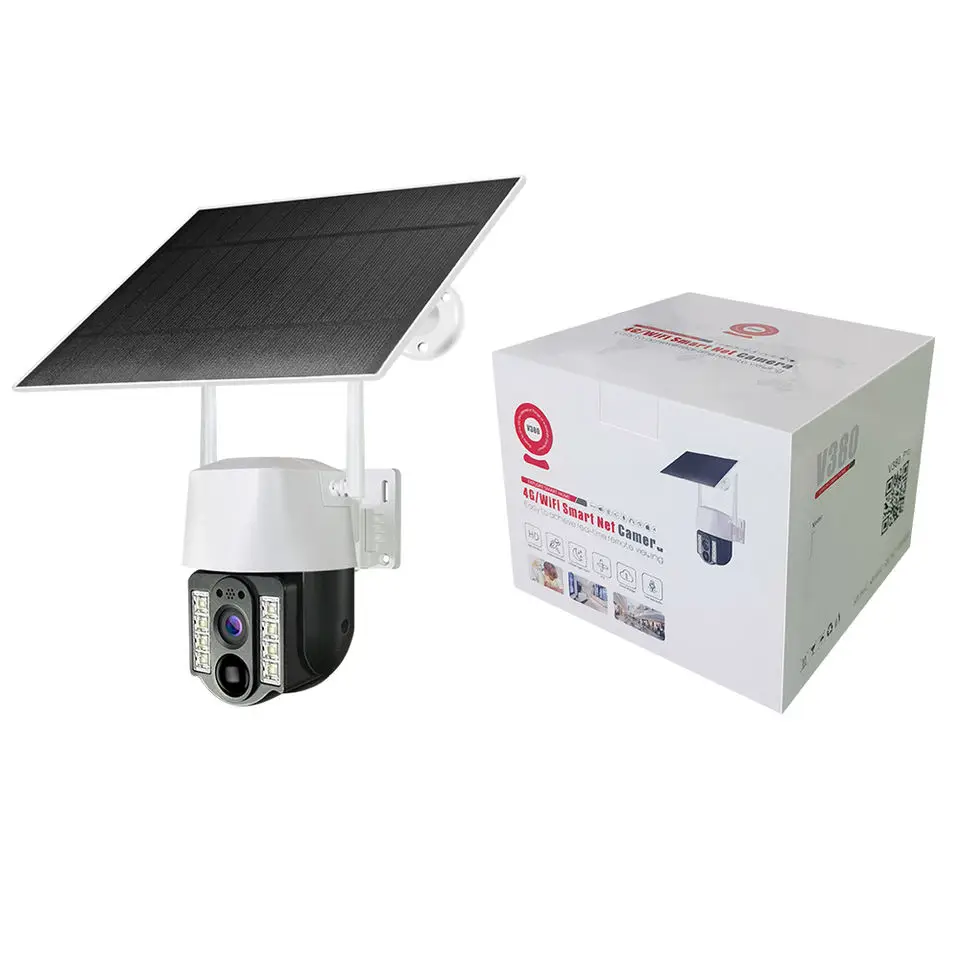 PTZ CCTV 4G SIM Card 2MP IP Camera WIFI Solar Panel Battery Security Camera Waterproof Outdoor  Camera
