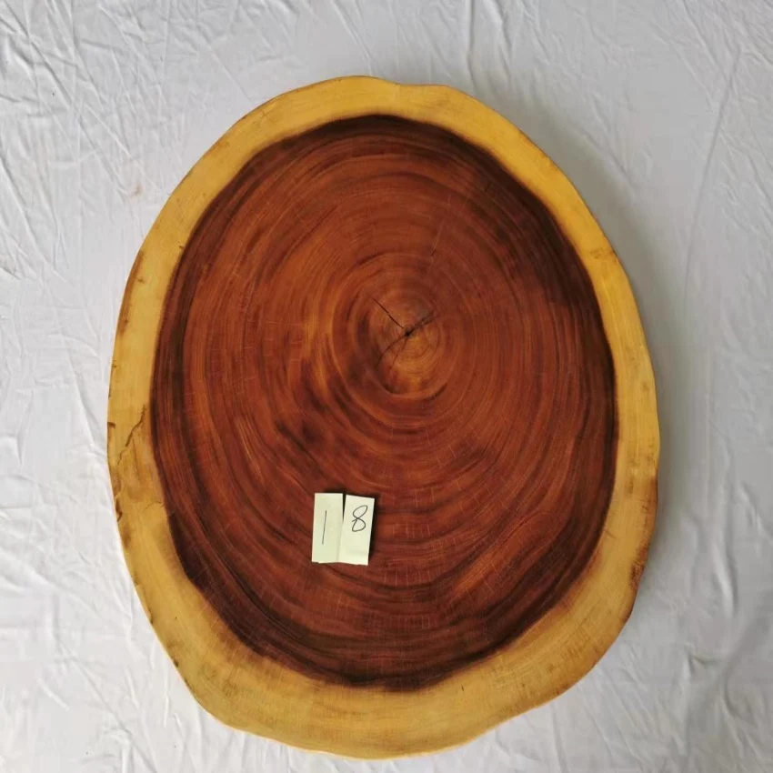 factory wholesale solid wood live edge round coffee table