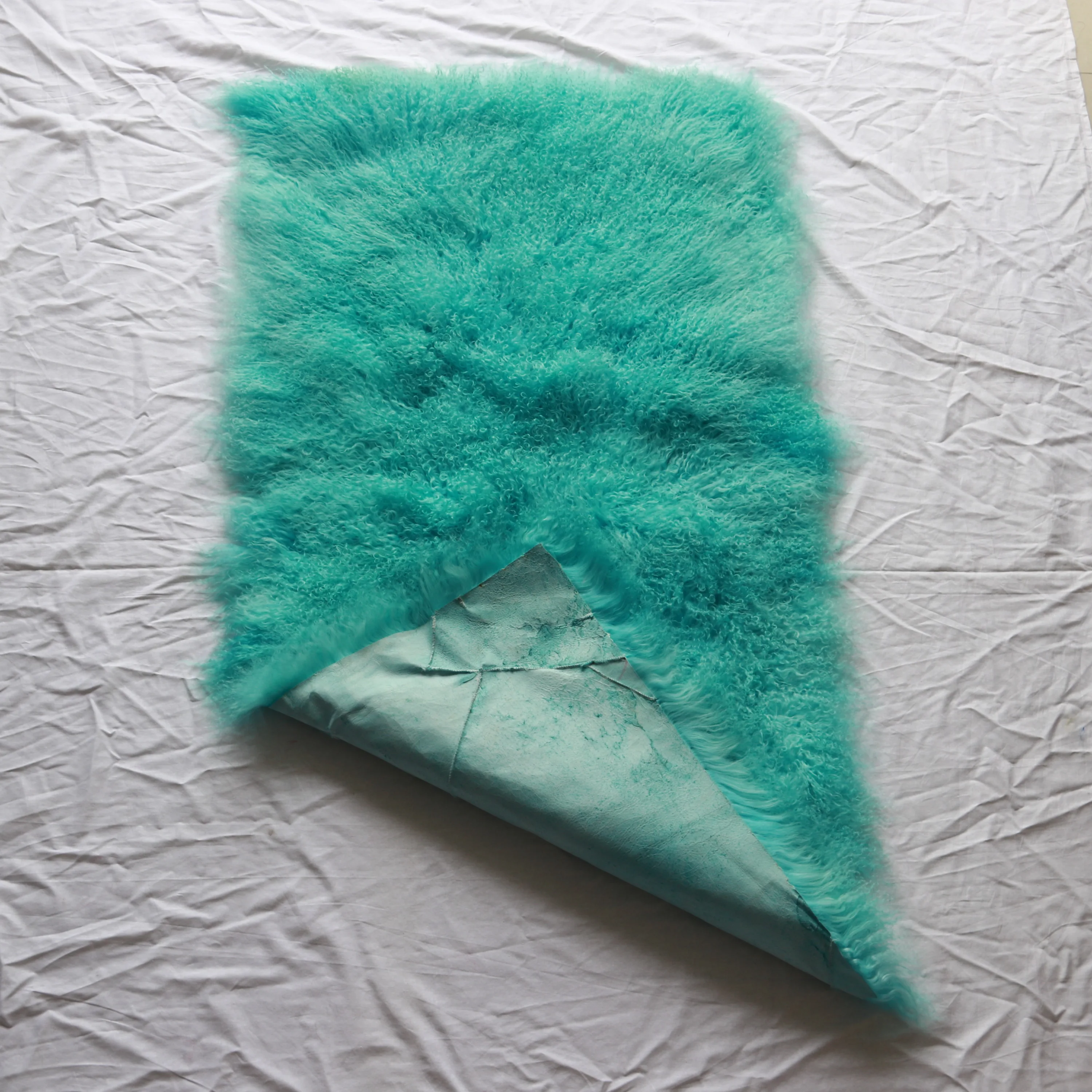 60x120cm Garments Home Use Real Sheepskin Fur Tan Tibet Mongolia Lamb Skin Hide Plate