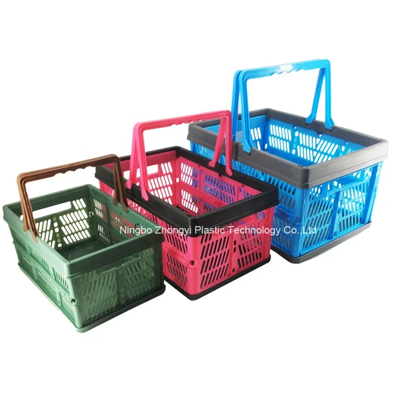 Plastic Portable Foldable Shopping Basket