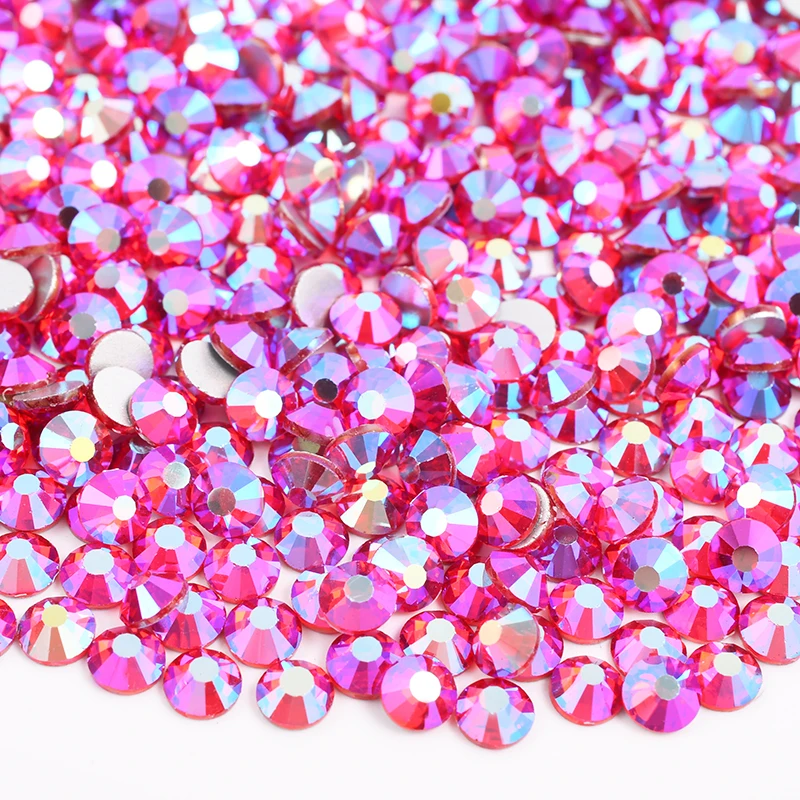 SS16 SS20 SS30 Light Siam AB Flatback Crystal Strass украшение для ногтей не шитые камни стеклянные хрустальные стразы платья