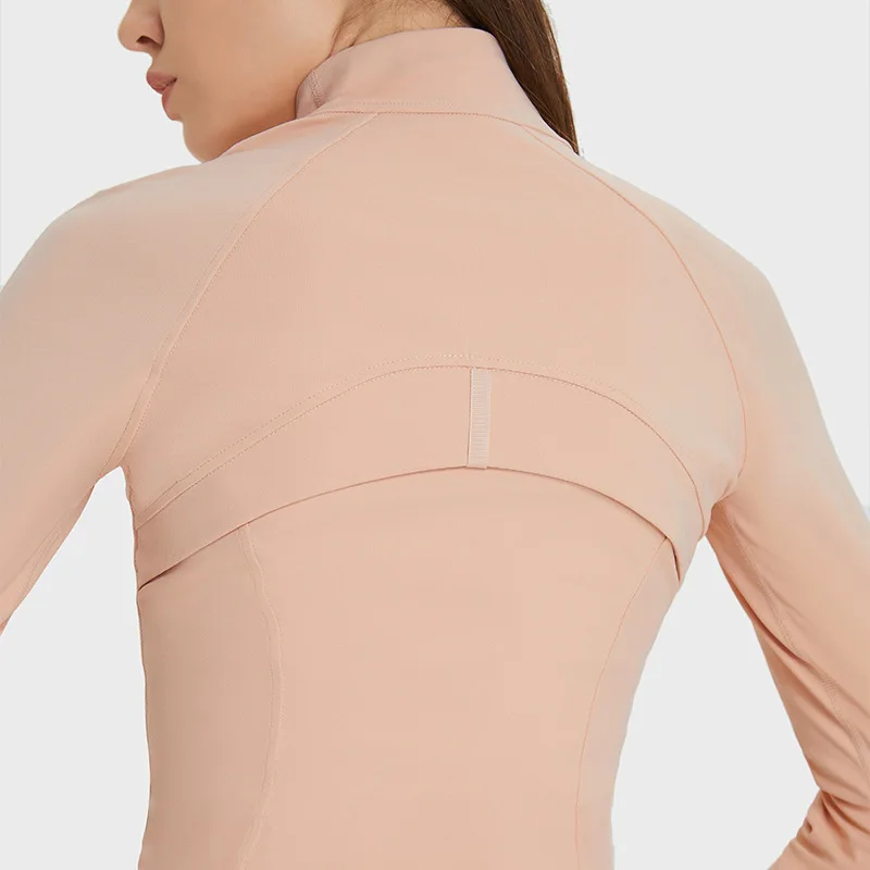 Xsunwing Cool style plain Lulu lightweight women slim fit tight long sleeve gym tops fitness sports jacket yoga zipper jackets