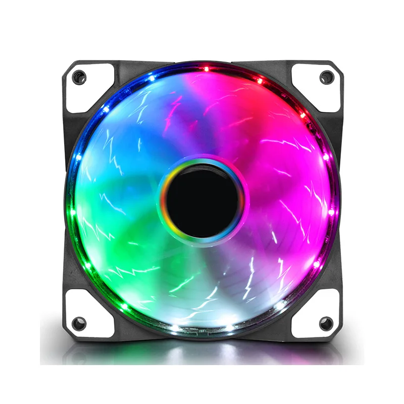 Бесшумный корпус ПК блок питания ATX 4 Pin компьютерных игр чехол Ventilador светодиодный потолочный вентилятор 120 мм
