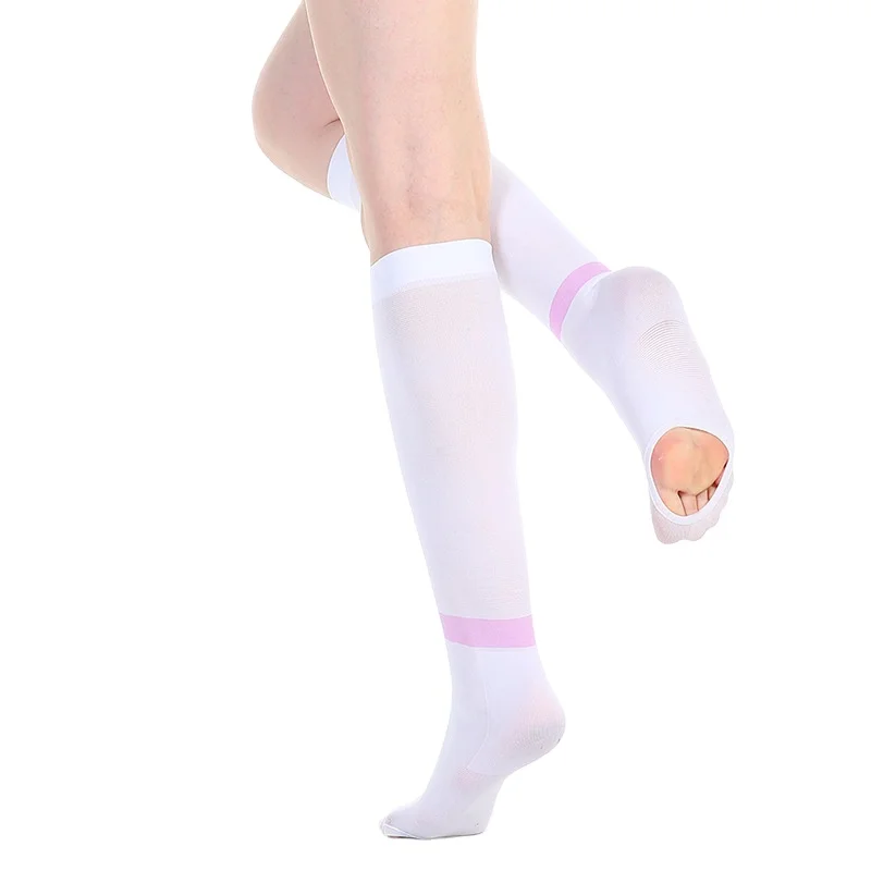 Enerup Medical compression socks 15-20 mmHg Knee High Anti Embolism Stockings with Inspect Toe Hole