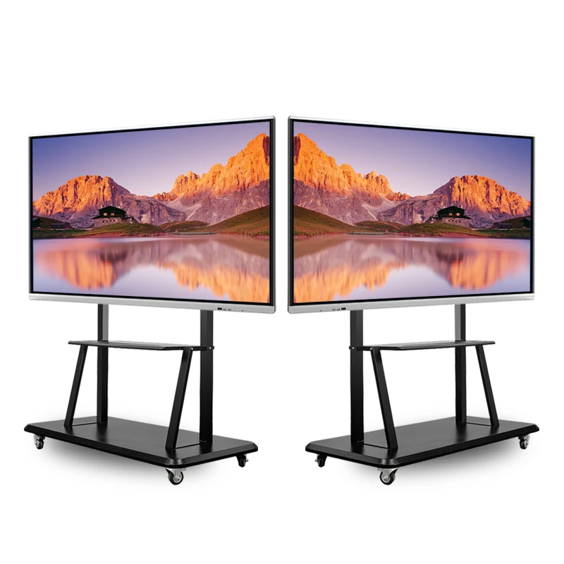 75 inch smart portable digital board touch screen stand electronic interactive whiteboard for classroom